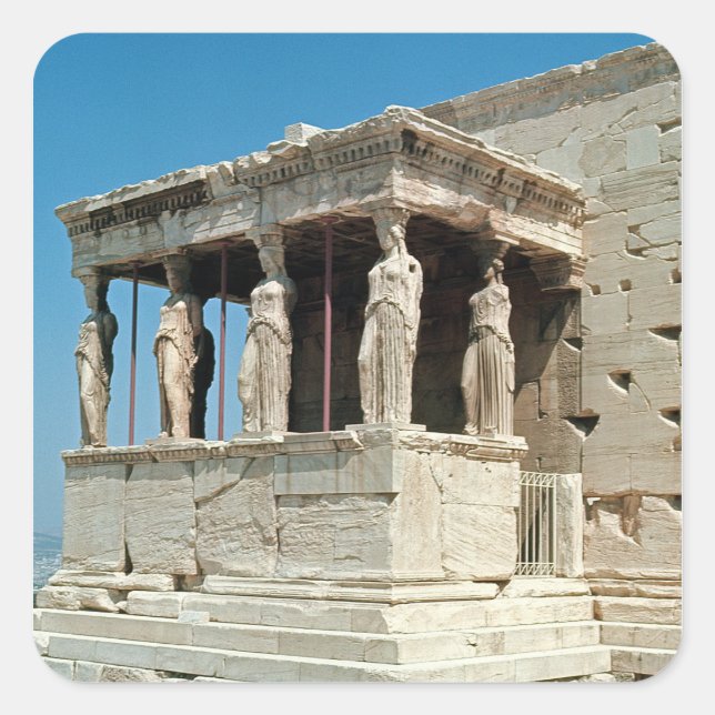 Sticker Carré Porc des Maidens, Erechtheion, c.421-405 av. (Devant)