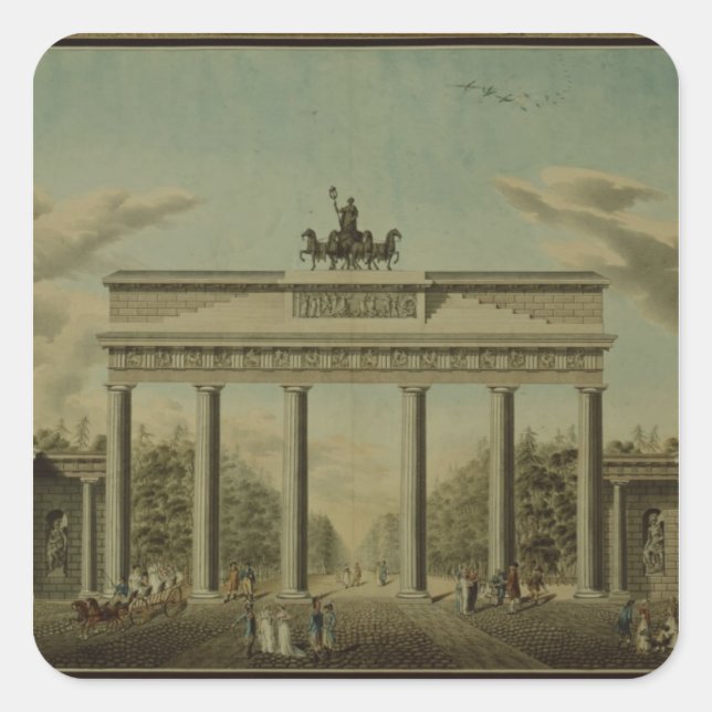 Sticker Carré Porte de Brandebourg, 1812 (Devant)