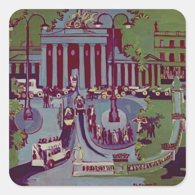 Sticker Carré Porte de Brandebourg, Berlin, 1929 (Devant)
