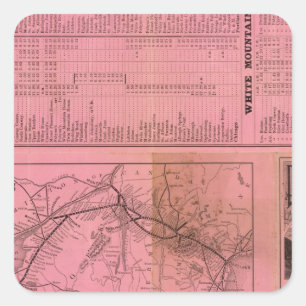 Sticker Carré Portland et Ogdensburg Railroad et connexions