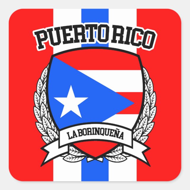 Sticker Carré Porto Rico (Devant)