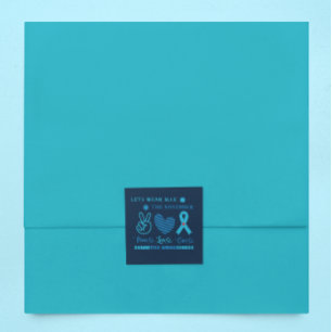 Sticker Carré Portons-Nous Bleu Ce Novembre - Sensibilisation au