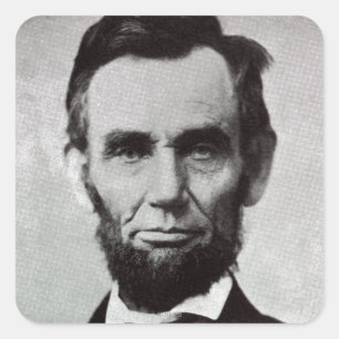 Sticker Carré Portrait d'Abe Lincoln 2