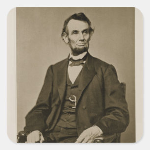 Sticker Carré Portrait d'Abraham Lincoln (1809-65) (photo de