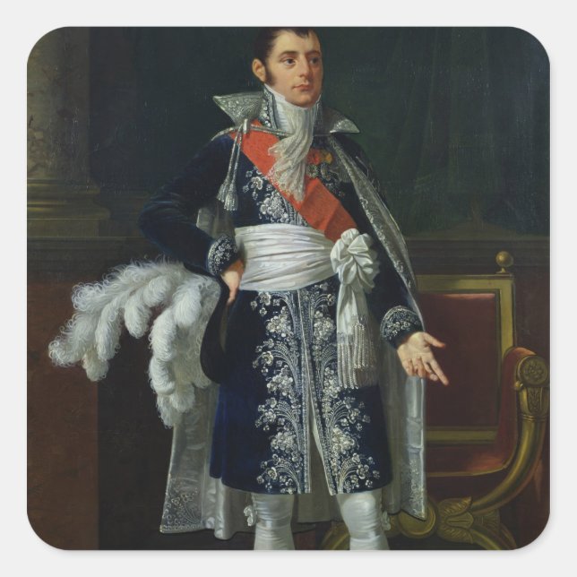 Sticker Carré Portrait d'Anne Savary Duke de Rovigo, 1814 (Devant)