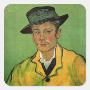 Sticker Carré Portrait d'Armand Roulin par Vincent van Gogh