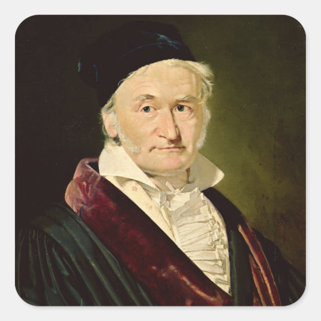 Sticker Carré Portrait de Carl Friedrich Gauss, 1840 (Devant)