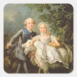 Sticker Carré Portrait de Charles Philippe de la France