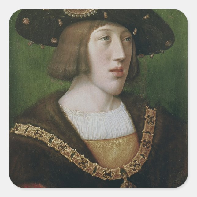 Sticker Carré Portrait de Charles V 1516 (Devant)