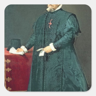 Sticker Carré Portrait de Don Diego de Corral y Arellano