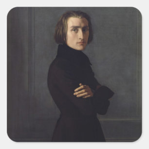 Sticker Carré Portrait de Franz Liszt 1839