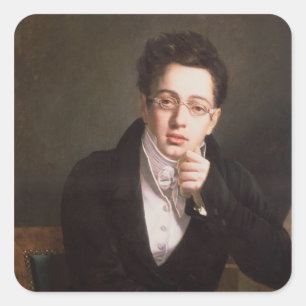 Sticker Carré Portrait de Franz Schubert, compositeur autrichien