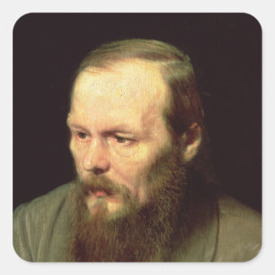 Sticker Carré Portrait de Fyodor Dostoyevsky 1872