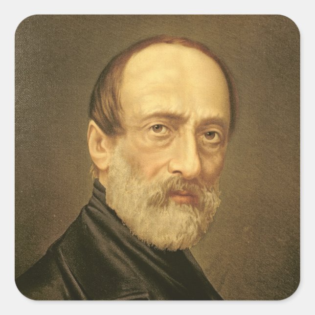 Sticker Carré Portrait de Giuseppe Mazzini (Devant)