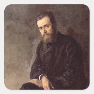 Sticker Carré Portrait de Gleb I. Uspensky 1884