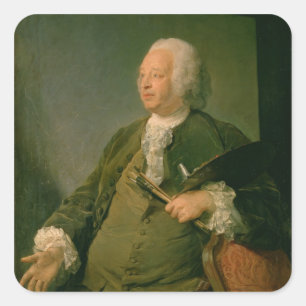 Sticker Carré Portrait de Jean-Baptiste Oudry (1686-1755) c.1753