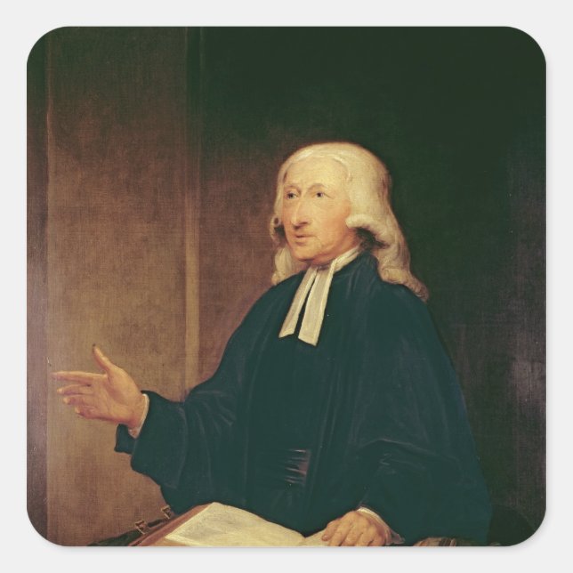 Sticker Carré Portrait de John Wesley 1788 (Devant)