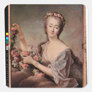 Sticker Carré Portrait de la comtesse du Barry comme Flora