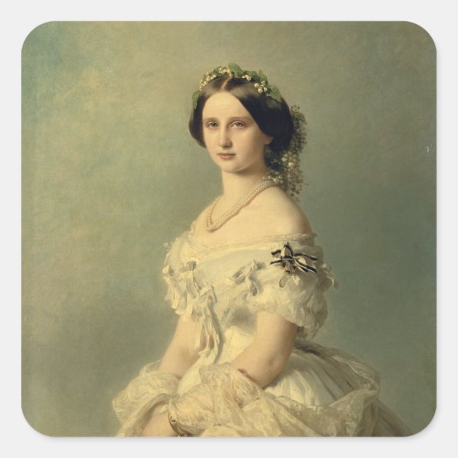 Sticker Carré Portrait de la princesse de Baden, 1856 (Devant)