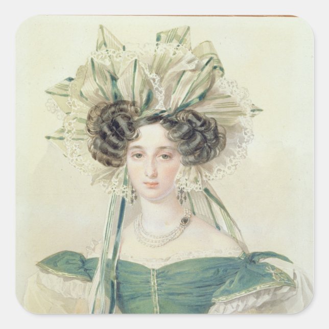Sticker Carré Portrait de la princesse Elizabeth Vorontsova (Devant)