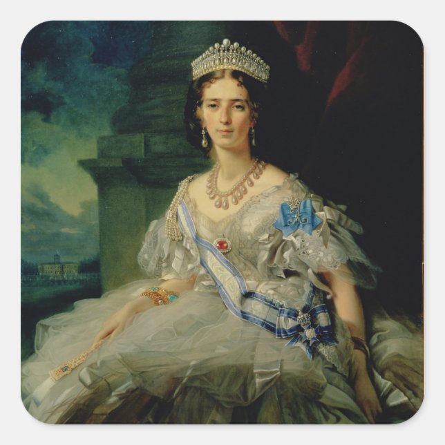 Sticker Carré Portrait de la princesse Tatiana Alexanrovna (Devant)