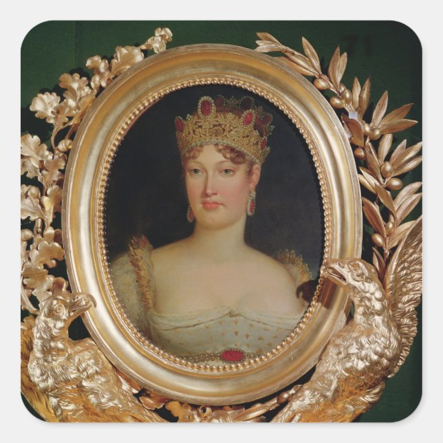 Sticker Carré Portrait de l'impératrice Marie-Louise d'Autriche (Devant)
