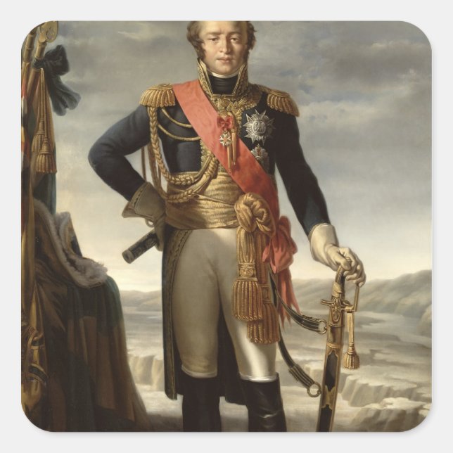 Sticker Carré Portrait de Louis Nicolas Davout (Devant)