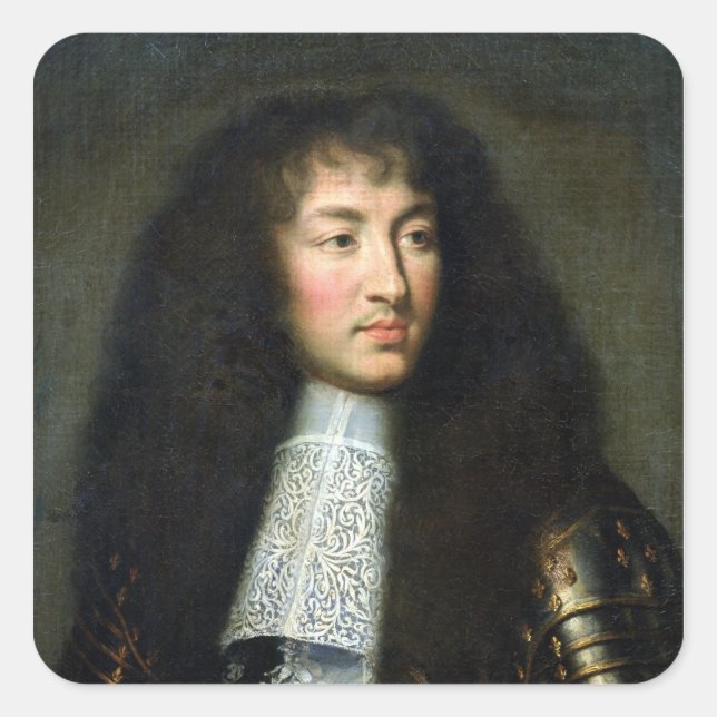Sticker Carré Portrait de Louis XIV (Devant)