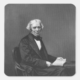 Sticker Carré Portrait de Michael Faraday
