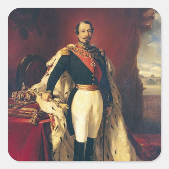 Sticker Carré Portrait de Napoléon III Empereur de France (Devant)