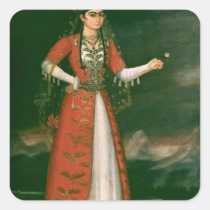 Sticker Carré Portrait de Nino Eristavi, Iranien, 1829