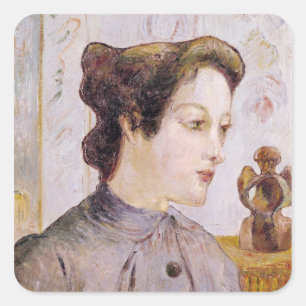 Sticker Carré Portrait de Paul Gauguin   d'une jeune femme, 1886