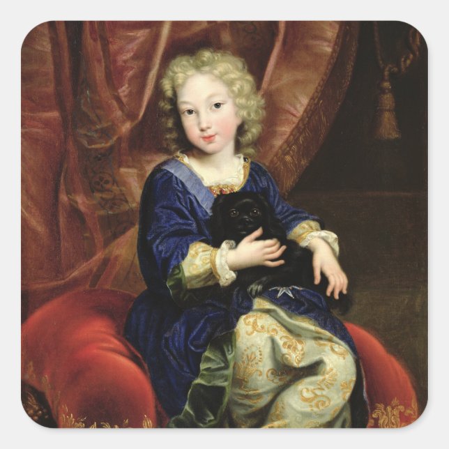 Sticker Carré Portrait de Philippe de France (Devant)