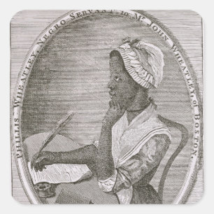 Sticker Carré Portrait de Phillis Wheatley