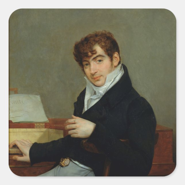 Sticker Carré Portrait de Pierre Zimmermann 1808 (Devant)