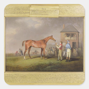 Sticker Carré Portrait de "Quiz", propriété de Lord Rous, arrièr