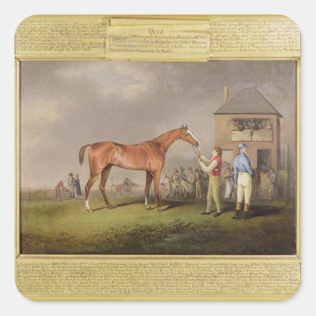 Sticker Carré Portrait de "Quiz", propriété de Lord Rous, arrièr (Devant)