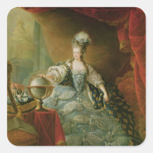 Sticker Carré Portrait de reine de Marie Antoinette de la France