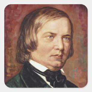 Sticker Carré Portrait de Robert Schumann