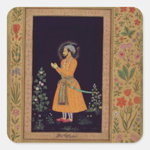 Sticker Carré Portrait de Shah Jahan (1592-1666) Mughal, c.1632