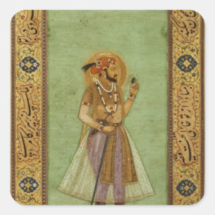Sticker Carré Portrait de Shah Jahan, 1631, Mughal