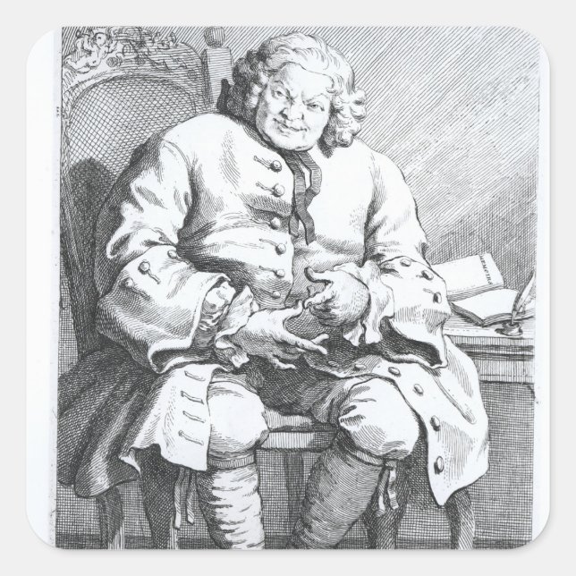 Sticker Carré Portrait de Simon Fraser, Lord Lovat (Devant)