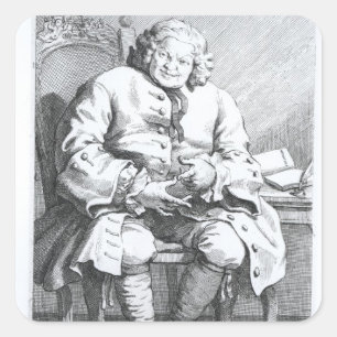 Sticker Carré Portrait de Simon Fraser, seigneur Lovat