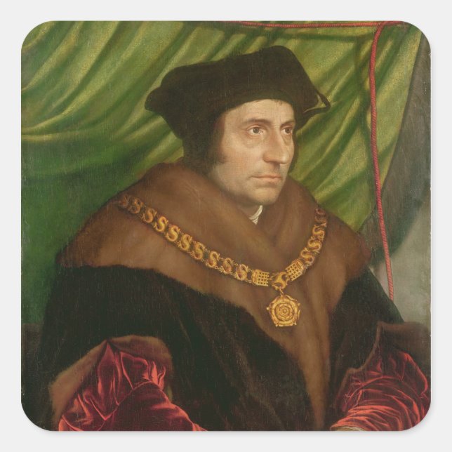 Sticker Carré Portrait de Sir Thomas More (Devant)