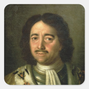 Sticker Carré Portrait de Tsar Pierre I le Grand 1772