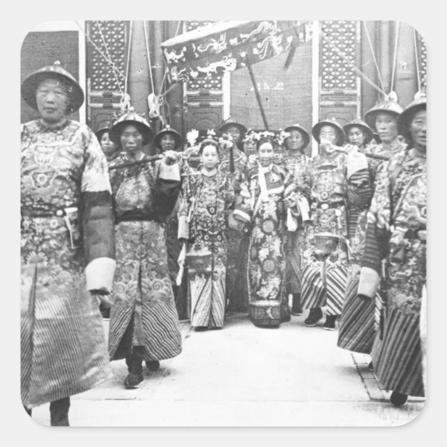 Sticker Carré Portrait de Tz'U-Hsi (1835-1908) Empress Dowager o (Devant)