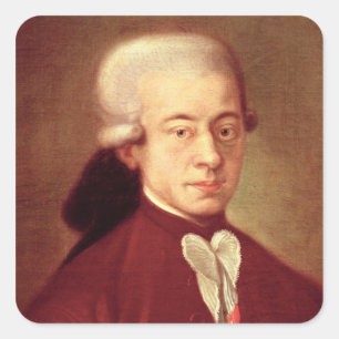 Sticker Carré Portrait de Wolfgang Amadeus Mozart après 1770