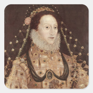 Sticker Carré Portrait d'Elizabeth I c.1575-80