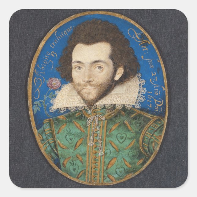 Sticker Carré Portrait du comte de Pembroke, 1617 (Devant)