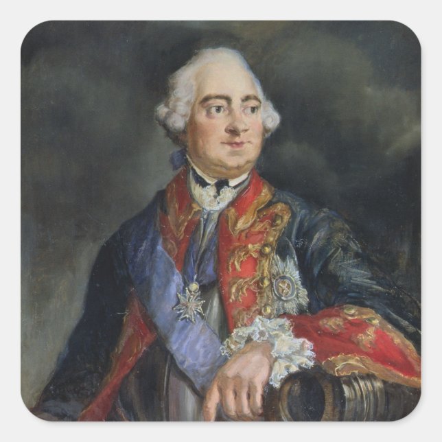 Sticker Carré Portrait du mathématicien Leonhard Euler (Devant)